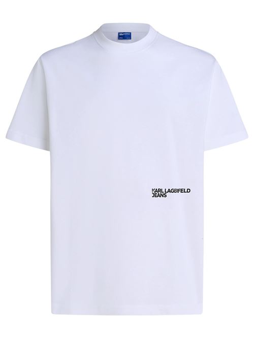 T-shirt bianca in cotone Karl Lagerfeld jeans | A4M17027100